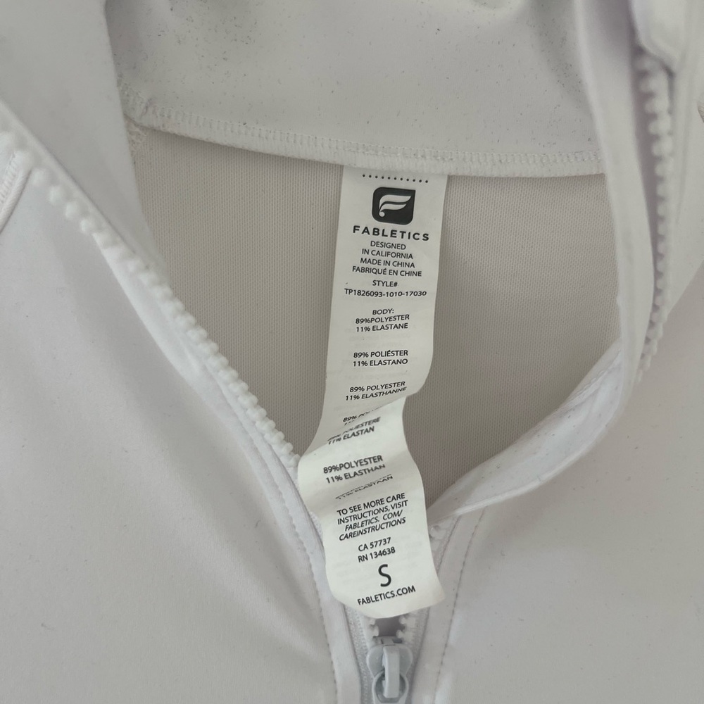 Fabletics Trinity Performance Jacket, White, Size… - image 6